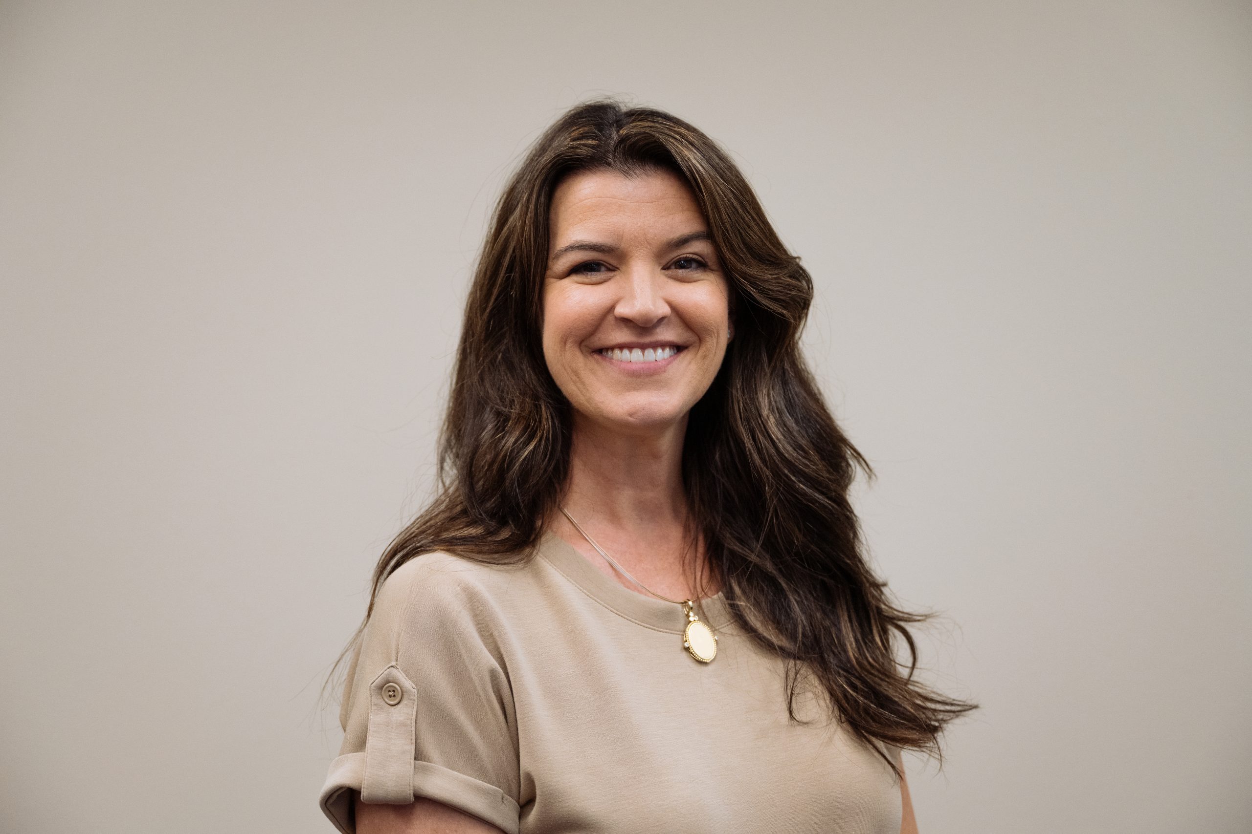 Studio portrait of woman